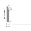 Плинтус Плинтус Dollken Cubu Flex life Hamburg Style 80 RAL 9003 (100 mm)  | FLOORDEALER